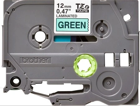 Brother TZe-731 12mm Black on Green Laminated Label - Brother