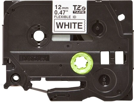 Brother TZe-FX231 12mm Black on White Flexible Label - Brother